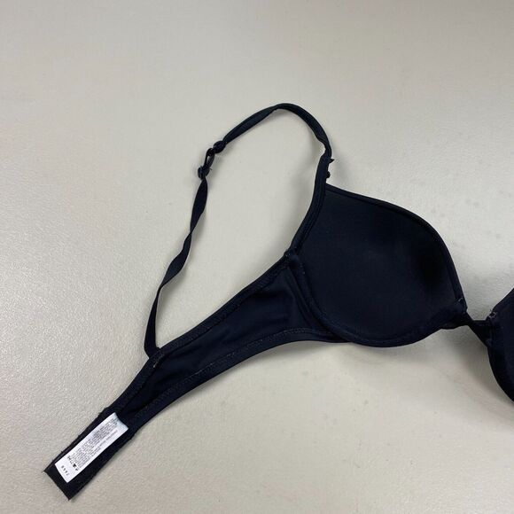 Vintage Wonderbra Bra 34B Black Padded Pushup Underwire Add a Cup 90s Y2K 7668 - Picture 8 of 11